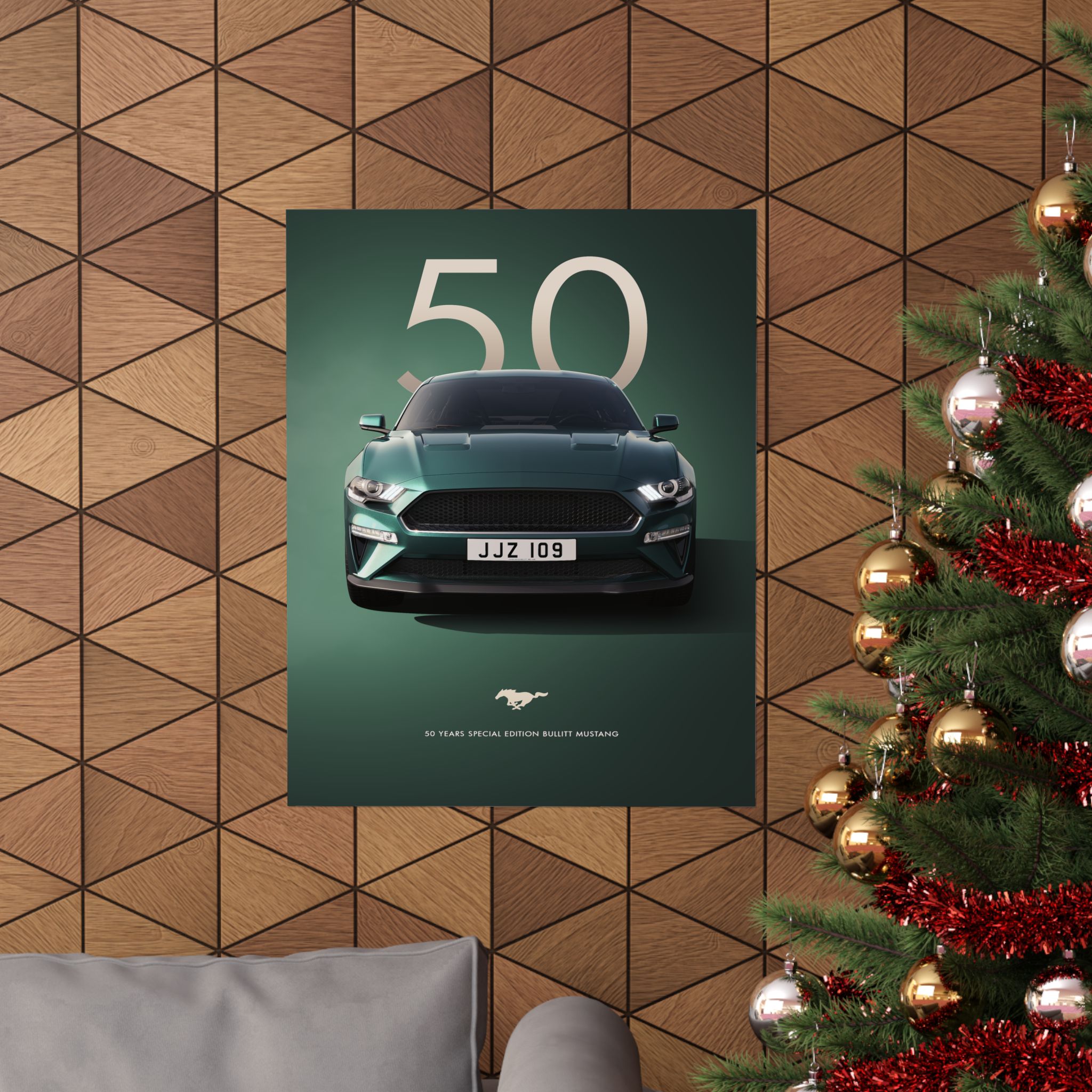 Bullitt Mustang 50th Anniversary Poster - Highland Green Ford Muscle Car Wall Art - Iconic Automotive Decor for Fans - Image 64