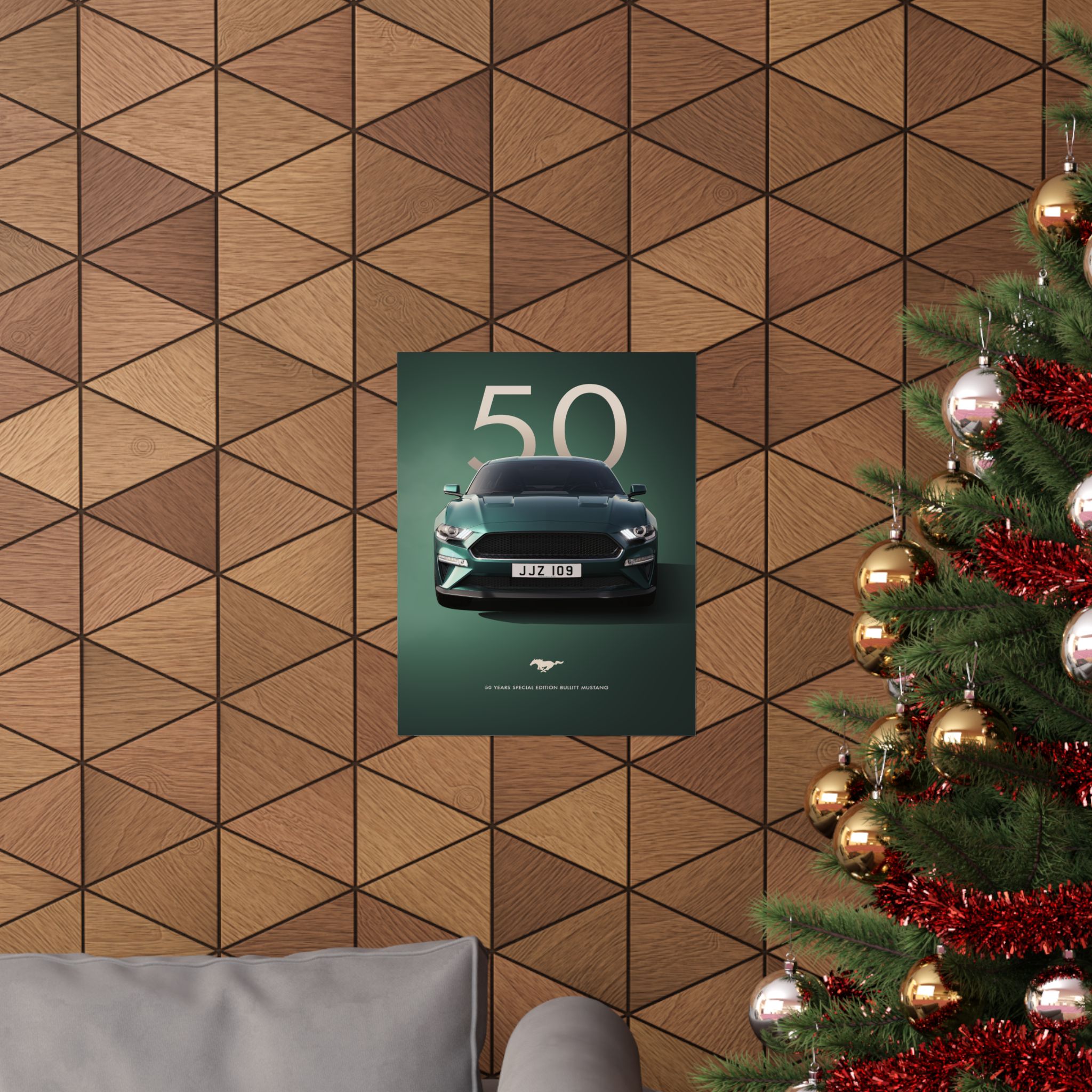 Bullitt Mustang 50th Anniversary Poster - Highland Green Ford Muscle Car Wall Art - Iconic Automotive Decor for Fans - Image 44
