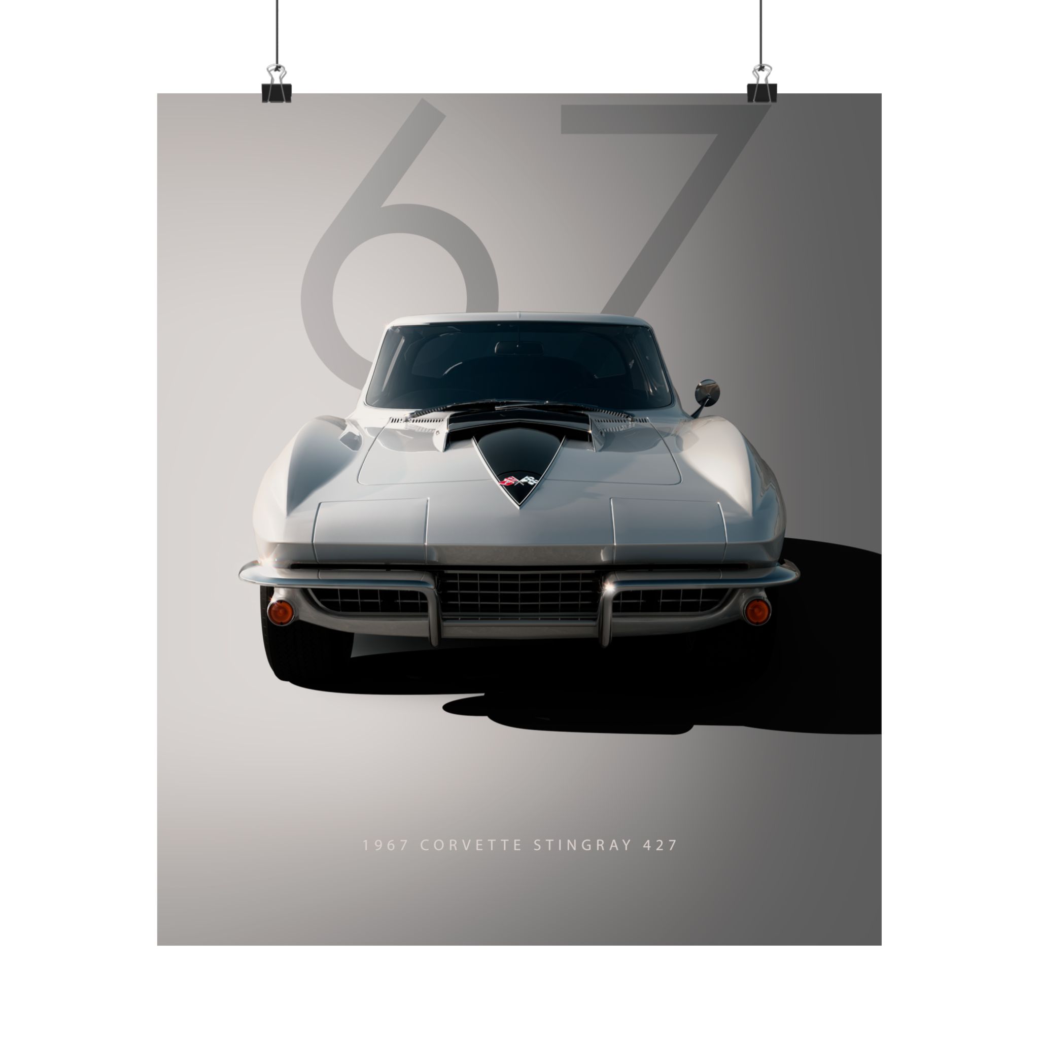 1967 Corvette Stingray 427 Classic Car Poster - Vintage Muscle Car Wall Art for Garage & Man Cave - Premium Automotive Print - Image 37