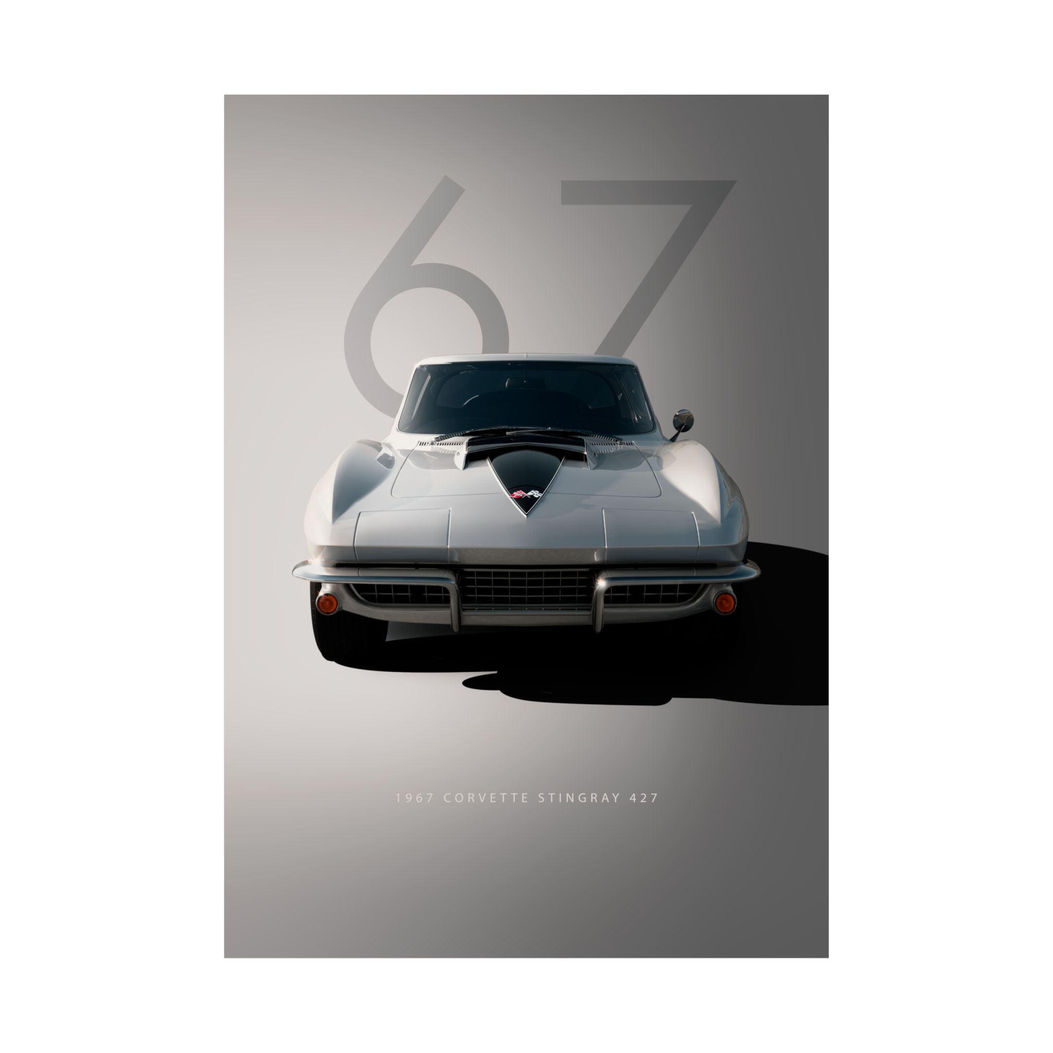 1967 Corvette Stingray 427 Classic Car Poster - Vintage Muscle Car Wall Art for Garage & Man Cave - Premium Automotive Print - Image 46