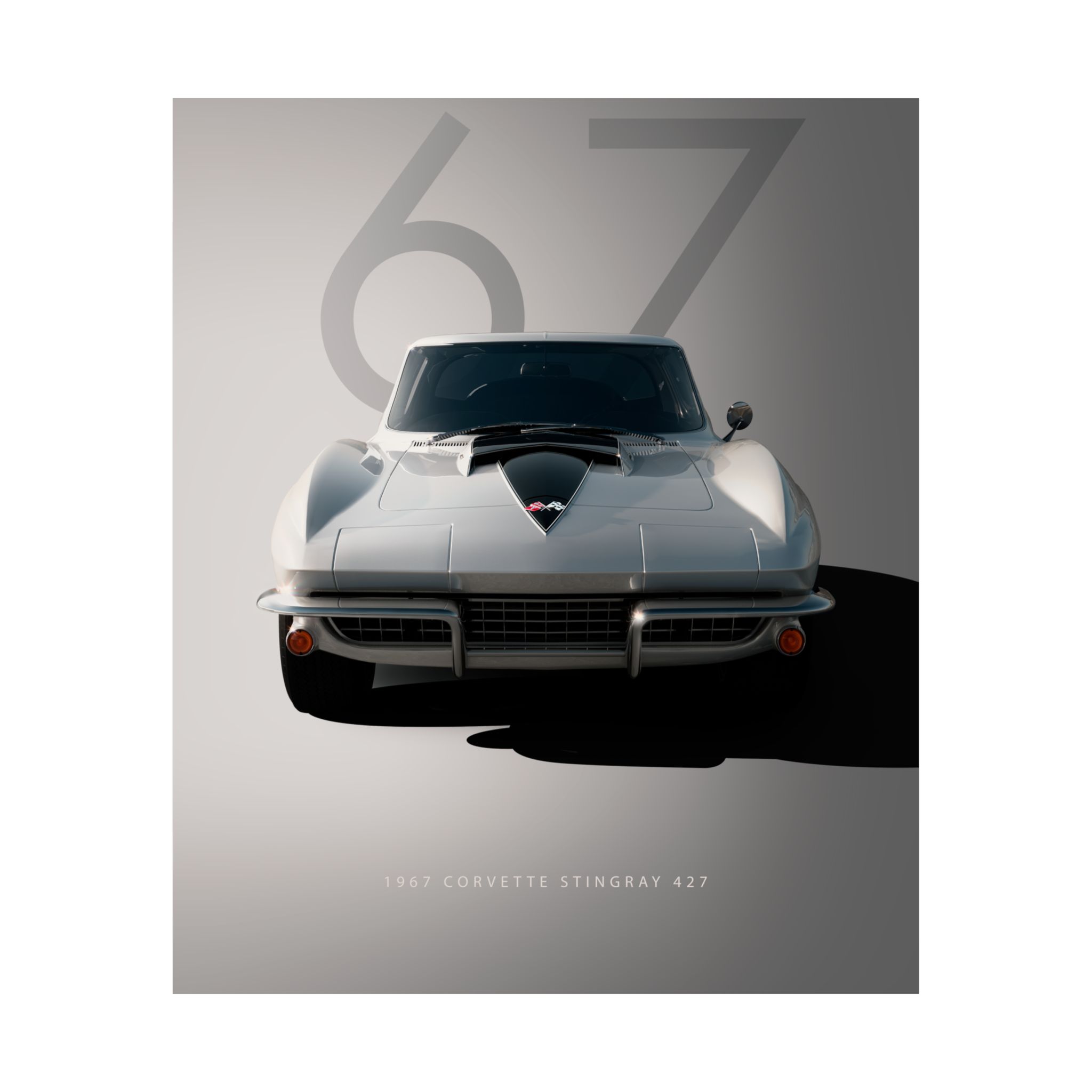 1967 Corvette Stingray 427 Classic Car Poster - Vintage Muscle Car Wall Art for Garage & Man Cave - Premium Automotive Print - Image 30