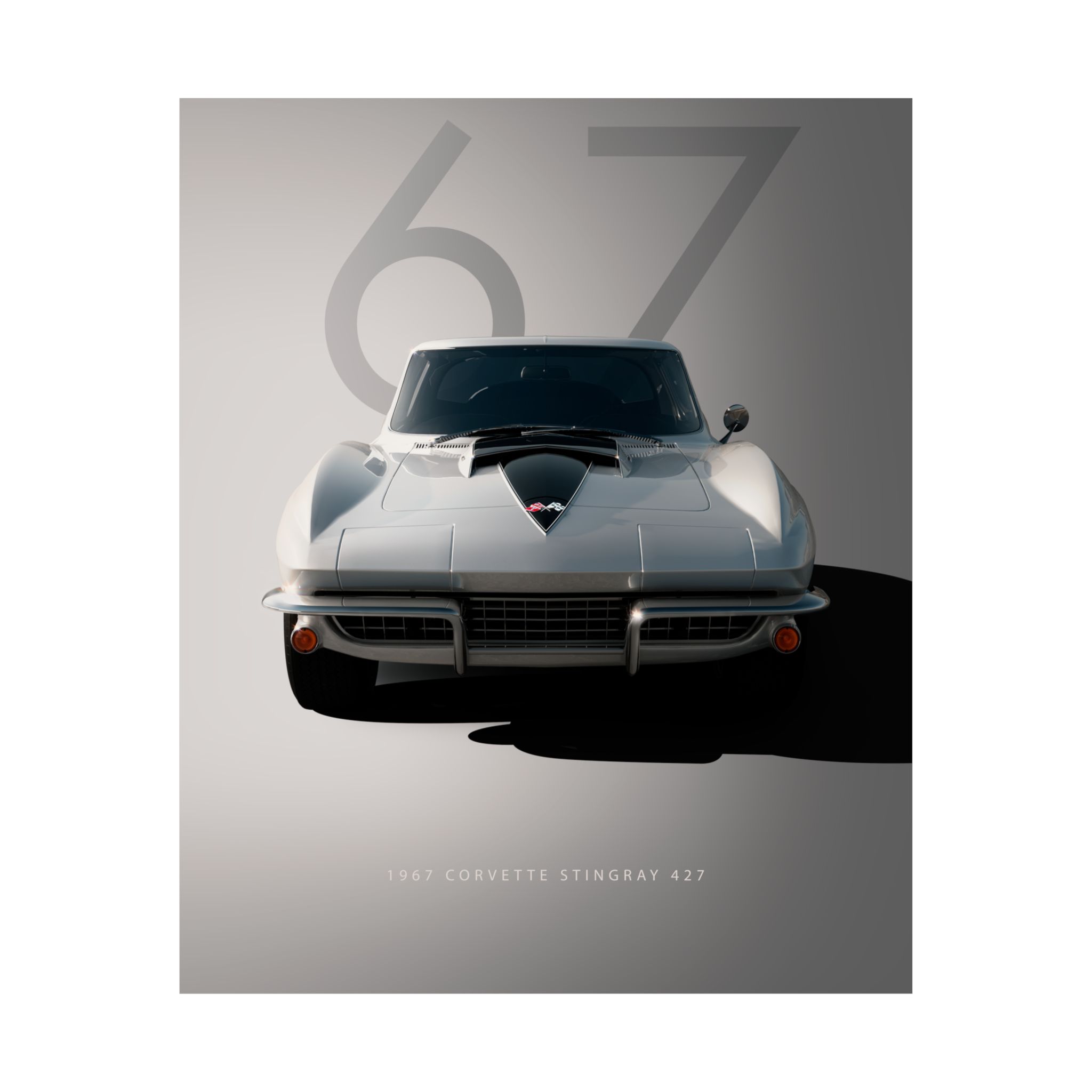 1967 Corvette Stingray 427 Classic Car Poster - Vintage Muscle Car Wall Art for Garage & Man Cave - Premium Automotive Print - Image 34