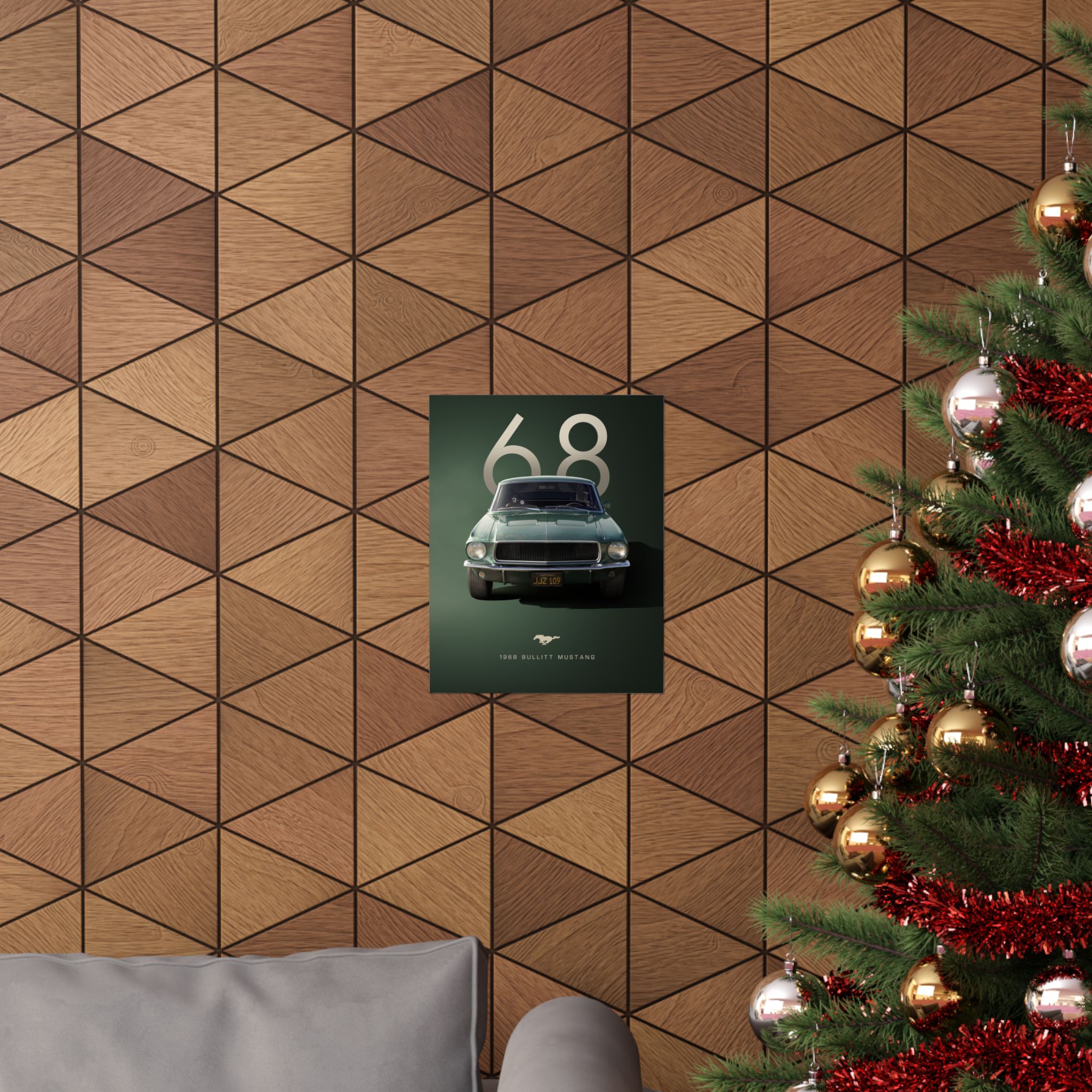 1968 Bullitt Mustang Poster - Vintage Highland Green Ford Mustang GT Wall Art - Iconic Muscle Car Print for Garage or Office - Image 12
