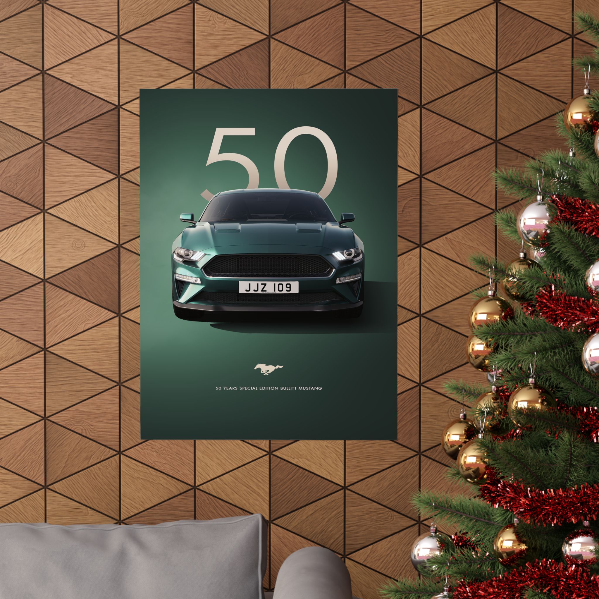 Bullitt Mustang 50th Anniversary Poster - Highland Green Ford Muscle Car Wall Art - Iconic Automotive Decor for Fans - Image 60