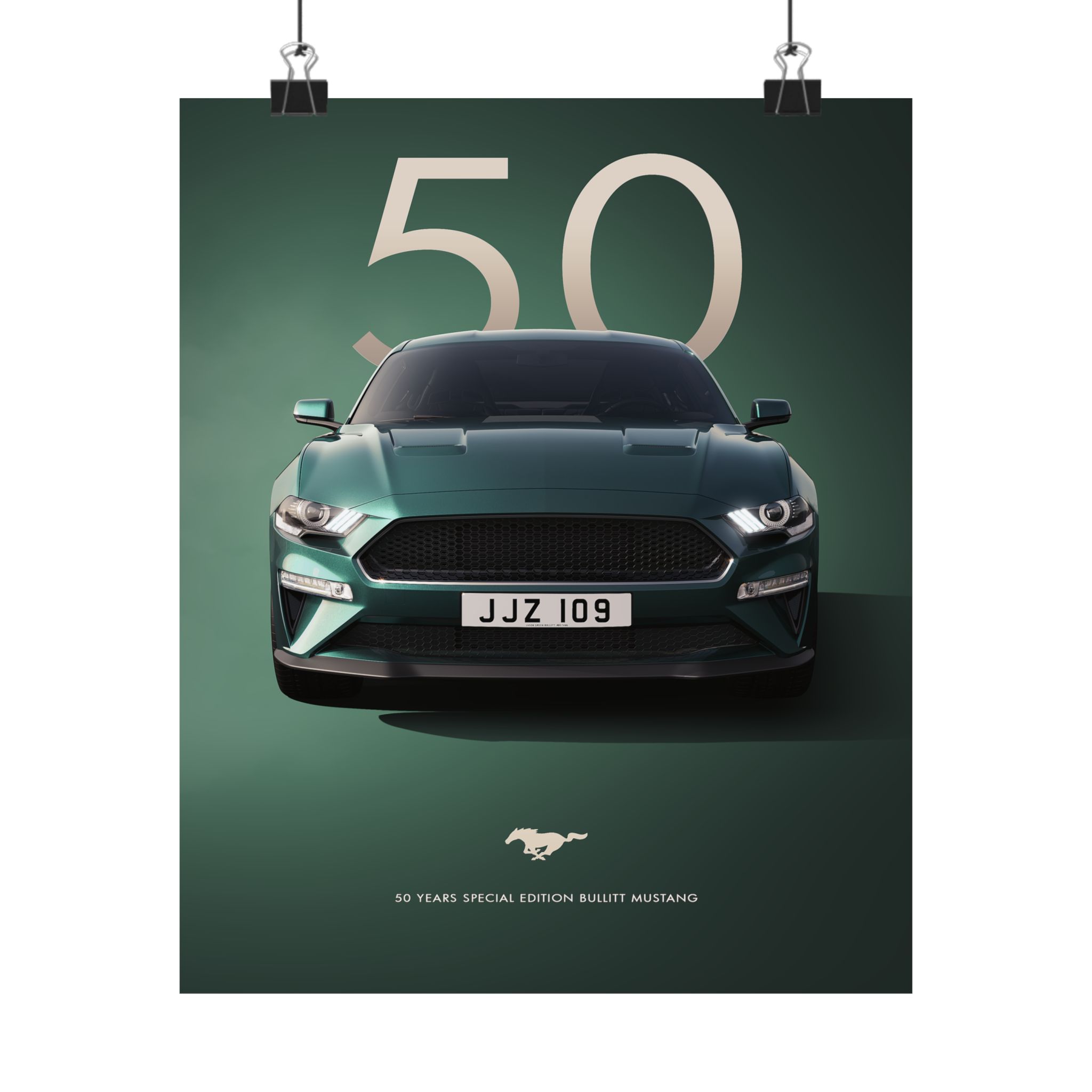 Bullitt Mustang 50th Anniversary Poster - Highland Green Ford Muscle Car Wall Art - Iconic Automotive Decor for Fans - Image 33