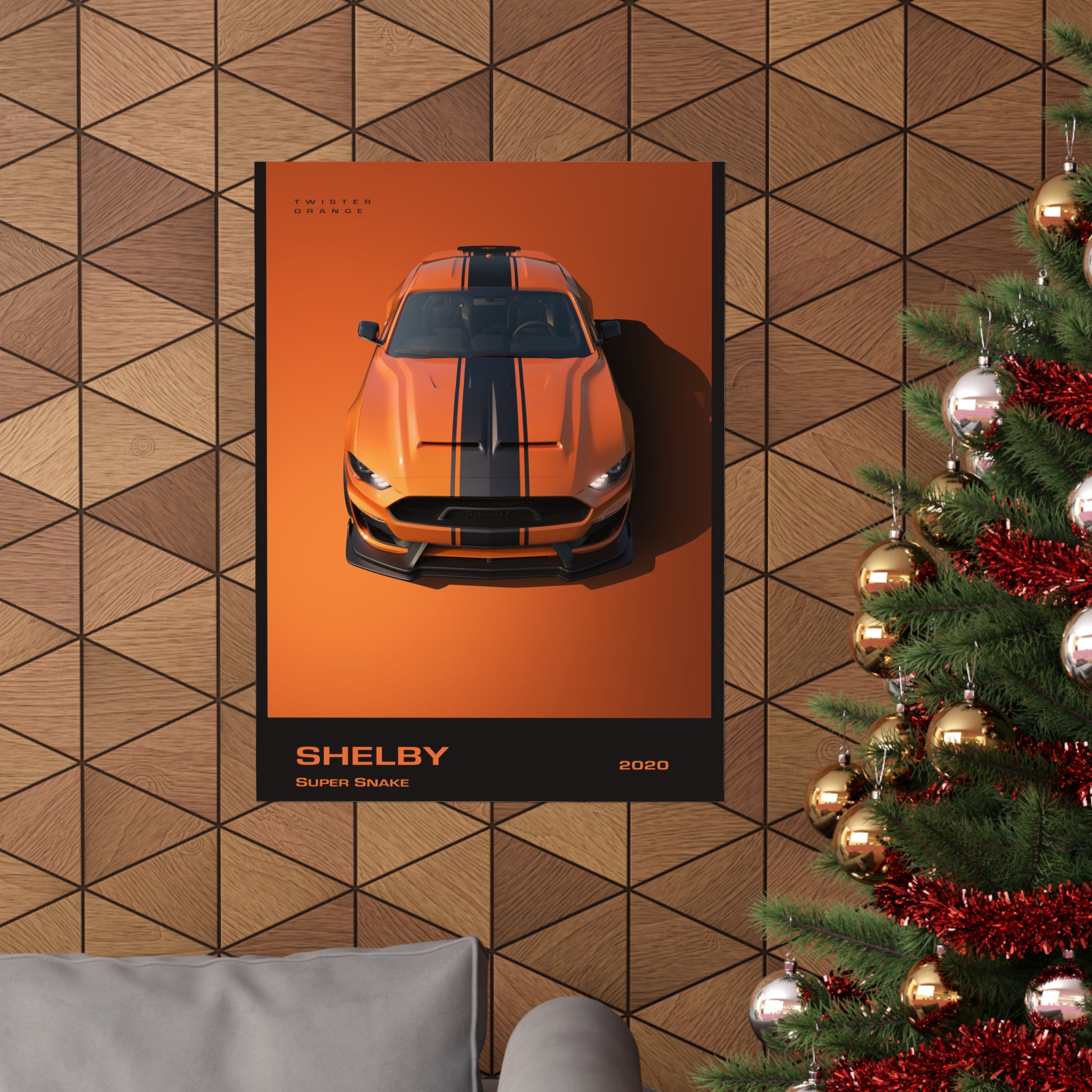 2020 Shelby Super Snake Poster - Twister Orange Mustang Wall Art - Bold Automotive Decor for Garage & Office - Premium Car Print - Image 60
